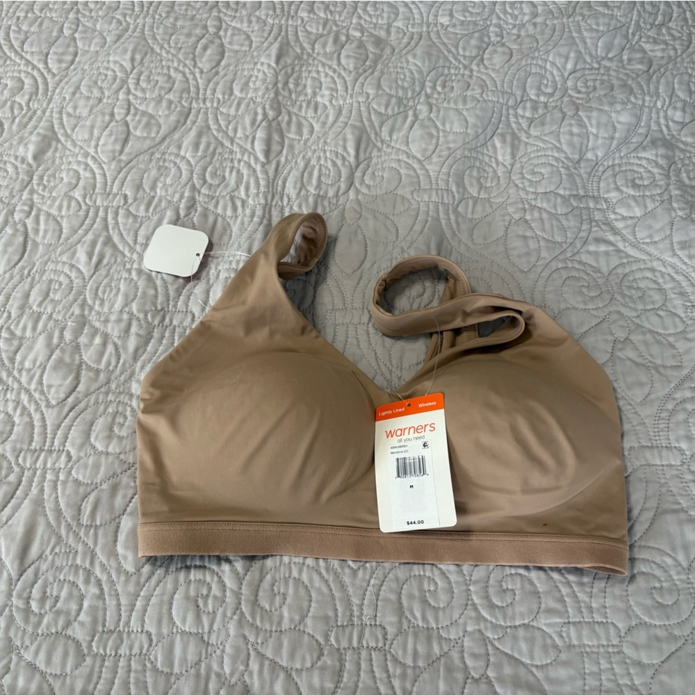 Warner's Tan Lightly Lined Cloud 9 Bra Size Medium